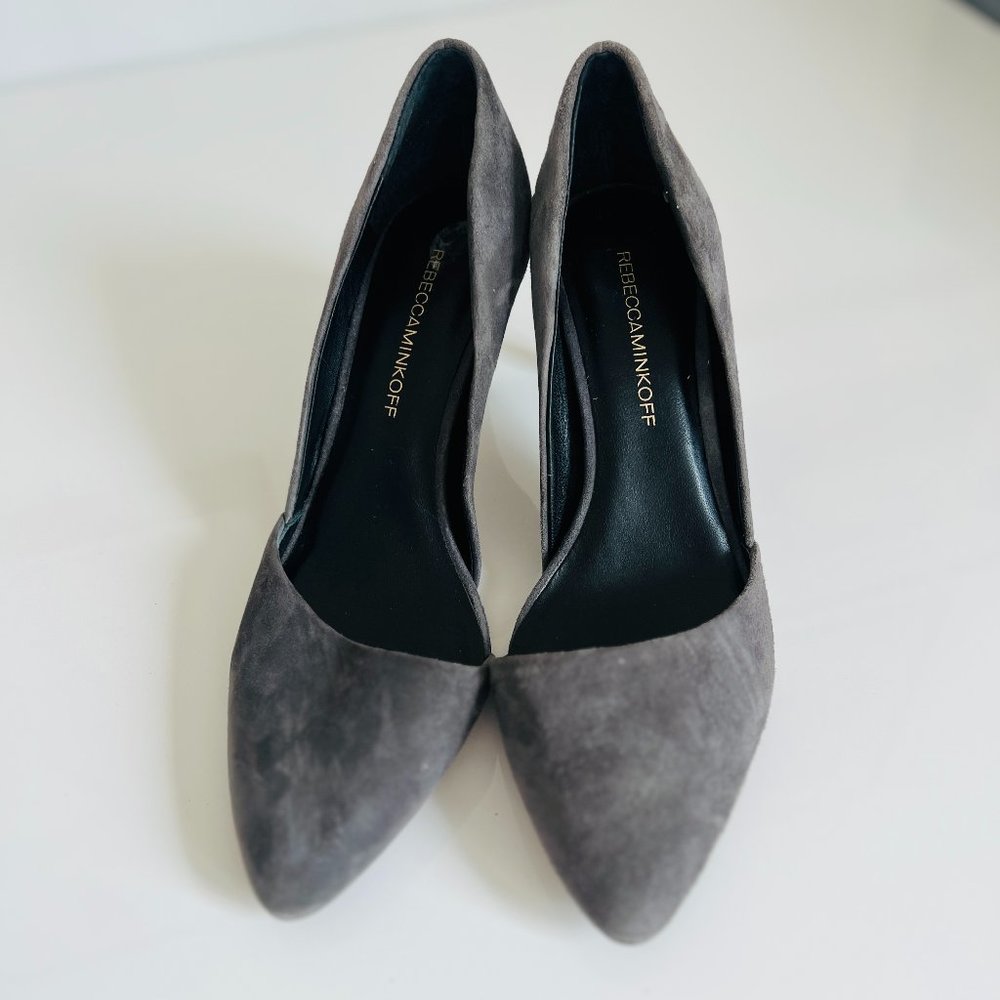 Rebecca Minkoff grey suede 3" heels women size 8